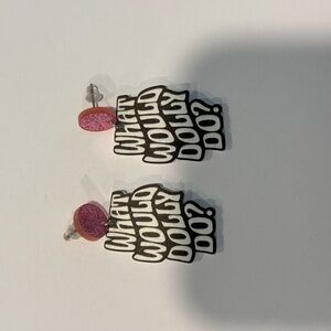 Pink and Black Statement Earrings